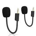 LEFXMOPHY 2-Pack Blackshark V2 Mic Replacement for Razer BlackShark V2 and V2 Pro Gaming Headset 3.5mm Detachable Game Boom Microphone on PC Xbox PS4 PS5