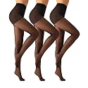 leg elegant 3 Pairs 20D Women's Sheer Tights Ultra Sheer Pantyhose with Control Top