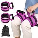 Leg Lifter Strap Set of 2 for Limited Mobility,Thigh Lifter Strap with Padded Grip and Loop,Knee Hip Surgery Recovery Aids for Disabled Eldly Get in and Out of Bed,Car,Wheelchair