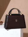 LEGAL BRIBE Brown Sling Bag D Style Handle Sling Bag