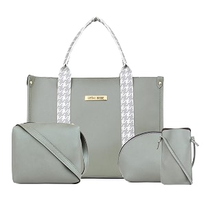 legal bribe front strap textured tote bag combo of 4