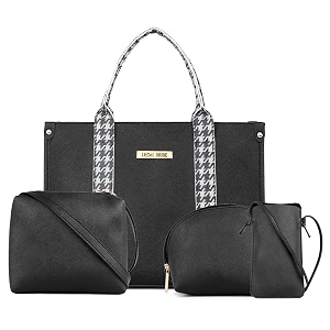 legal bribe front strap textured tote bag combo of 4