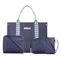 LEGAL BRIBE Front Strap Textured Tote Bag Combo Of 4