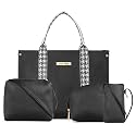 LEGAL BRIBE Front Strap Textured Tote Bag Combo Of 4