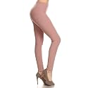 Leggings Depot Women's High Waisted No-Roll Leggings, 1" Waistband