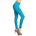 Leggings Depot Women's High Waisted No-Roll Leggings, 1" Waistband