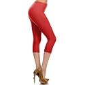 Leggings Depot Women's High Waisted No-Roll Leggings, 1" Waistband