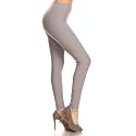 Leggings Depot Women's High Waisted No-Roll Leggings, 1" Waistband