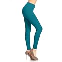 Leggings Depot Women's High Waisted No-Roll Leggings, 1" Waistband