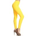Leggings Depot Women's High Waisted No-Roll Leggings, 1" Waistband