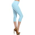 Leggings Depot Women's High Waisted No-Roll Leggings, 1" Waistband