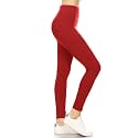 Leggings Depot Women's High Waisted No-Roll Leggings, 3" Waistband