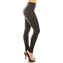 Leggings Depot Women's High Waisted No-Roll Leggings, 1" Waistband