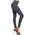 Leggings Depot Women's High Waisted No-Roll Leggings, 1" Waistband