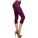 Leggings Depot Women's High Waisted No-Roll Leggings, 1" Waistband