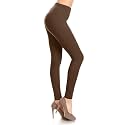 Leggings Depot Women's High Waisted No-Roll Leggings, 1" Waistband