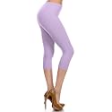 Leggings Depot Women's High Waisted No-Roll Leggings, 1" Waistband