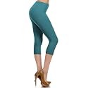 Leggings Depot Women's High Waisted No-Roll Leggings, 1" Waistband