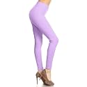 Leggings Depot Women's High Waisted No-Roll Leggings, 1" Waistband