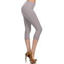 Leggings Depot Women's High Waisted No-Roll Leggings, 1" Waistband
