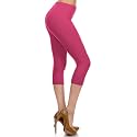 Leggings Depot Women's High Waisted No-Roll Leggings, 1" Waistband