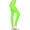 Leggings Depot Women's High Waisted No-Roll Leggings, 3" Waistband
