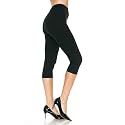 Leggings Depot Women's High Waisted No-Roll Leggings, 1" Waistband