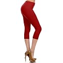 Leggings Depot Women's High Waisted No-Roll Leggings, 1" Waistband