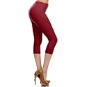 Leggings Depot Women's High Waisted No-Roll Leggings, 1" Waistband