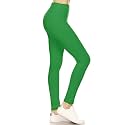 Leggings Depot Women's High Waisted No-Roll Leggings, 3" Waistband