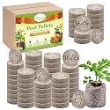 Legigo 100 Pcs 36mm Seed Starter Peat Pellets Pods for Seedlings- Compressed Seed Starting Pellets Seed Starter Pods Plugs Soil Peat Pods for Starting Seeds, Garden Planting Herb Flower Vegetables