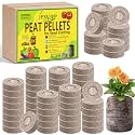 Legigo 100 Pcs 50mm Peat Pellets for Seedlings, Seed Starter Soil Pods