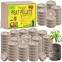 Legigo 300 Pcs 40mm Seed Starter Peat Pellets for Seedlings- Compressed Seed Starter Pods Seed Starting Pellets Plugs Soil Peat Pods for Starting Seeds, Garden Planting Herb Flower Vegetables