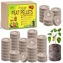 Legigo 50 Pcs 40mm Peat Pellets for Seedlings, Seed Starter Soil Pods