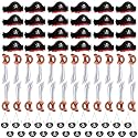Legigo 72Pcs Pirate Party Accessories for Kids 24 Hats 24 Patches 24 Swords