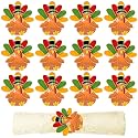 Legigo Set of 6 Turkey Napkin Rings for Table Decorations- Thanksgiving Napkin Holder Fall Napkin Rings for Thanksgiving Dinner Wedding Banquet Family Gatherings Table Settings Decor Present