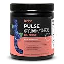LEGION Pulse Pre Workout Supplement - All Natural Nitric Oxide Preworkout Drink to Boost Energy, Creatine Free, Naturally Sweetened, Beta Alanine, Citrulline, Alpha GPC (Caffeine Free Blue Razz)