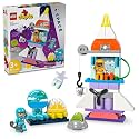 LEGO DUPLO 3 in 1 Space Shuttle Adventure Toddler Building Toys - Space Toys for Boys & Girls, Ages 3+ Years - Gift for Christmas - Learning & Pretend Play Activity - 10422