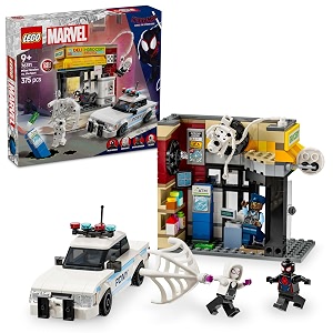 lego marvel spider-verse miles morales vs the spot 76311 building blocks toys for 9 gift for boys and girls