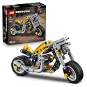 LEGO Technic Yellow Motorcycle - Toy Building Set - Vehicle with Steering and Engine - 42225