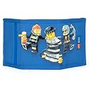 LEGO Trifold Wallet, Kids Unisex Wallet for Boys and Girls, with Clear ID Window, Card and Cash Pockets and Secure Hook and Loop Closure, Police and Fire