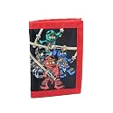 LEGO Trifold Wallet, Kids Unisex Wallet for Boys and Girls, with Clear ID Window, Card and Cash Pockets and Secure Hook and Loop Closure, Ninjago Team