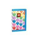 LEGO Trifold Wallet, Kids Unisex Wallet for Boys and Girls, with Clear ID Window, Card and Cash Pockets and Secure Hook and Loop Closure, Rainbow Hearts