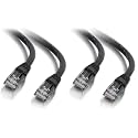 Legrand - C2G Cat6 Ethernet Cable, Snagless Unshielded Cat6 Patch Cable, Black Network Patch Cable, 3 Foot Snagless UTP Ethernet Cable, 1 Count, C2G 27151 (Pack of 2)
