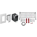 Legrand OnQ Duplex Outlet Kit Provides Power Surge Protection Networking 36456902V1, On-Q AC1050-EMK Mounting Plate White/Red Combo