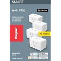Legrand Radiant Wi-Fi Matter 15 Amp Smart Plug-in Switch, White, 4 Pack