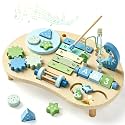 Lehoo Castle Wooden Dinosaur Montessori Activity Table for 1-3 Year Old
