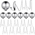 LEIFIDE 20 Pieces Metal Cubicle Hooks Fabric Panel Wall Hooks