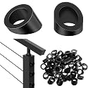 LEIFIDE 50 Pack 30 Degree Angle Washers 5/16" ID Black Steel Cable Railing