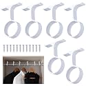 LEIFIDE 6 Pcs 1 5/16 Inch Round Closet Rod Support Bracket,White